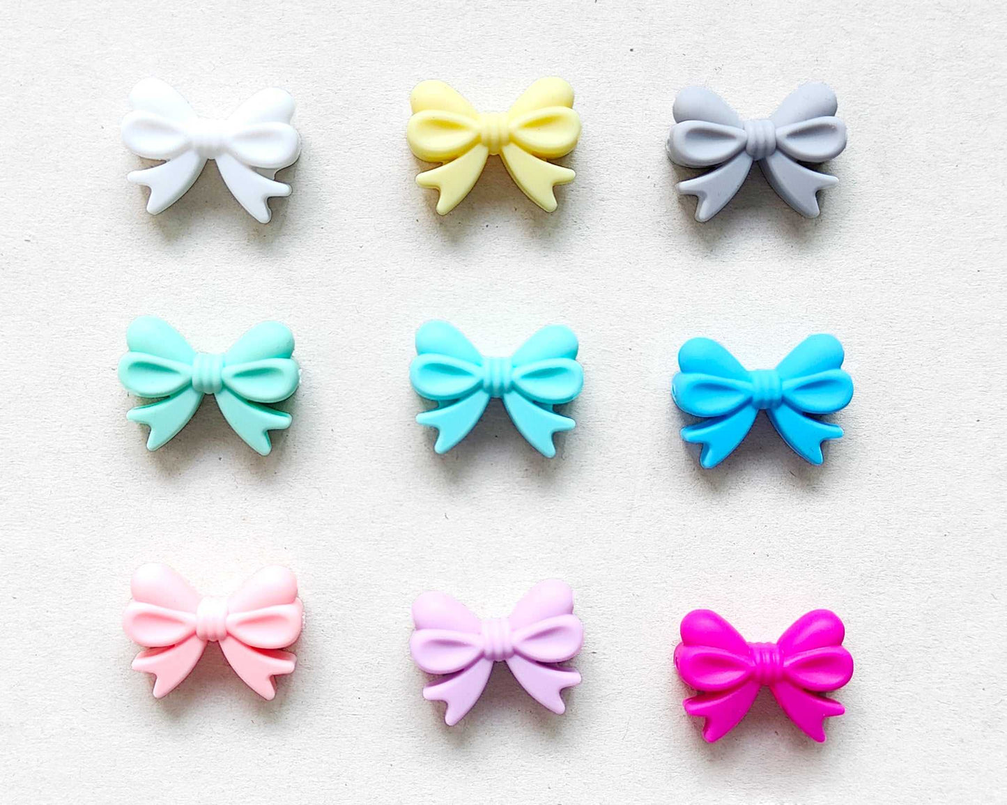 Bowknot Silicone Beads 28*22*10mm