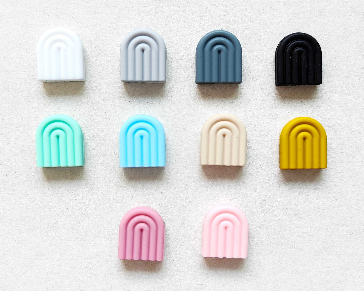 Rainbow Silicone Beads 20*17*6mm