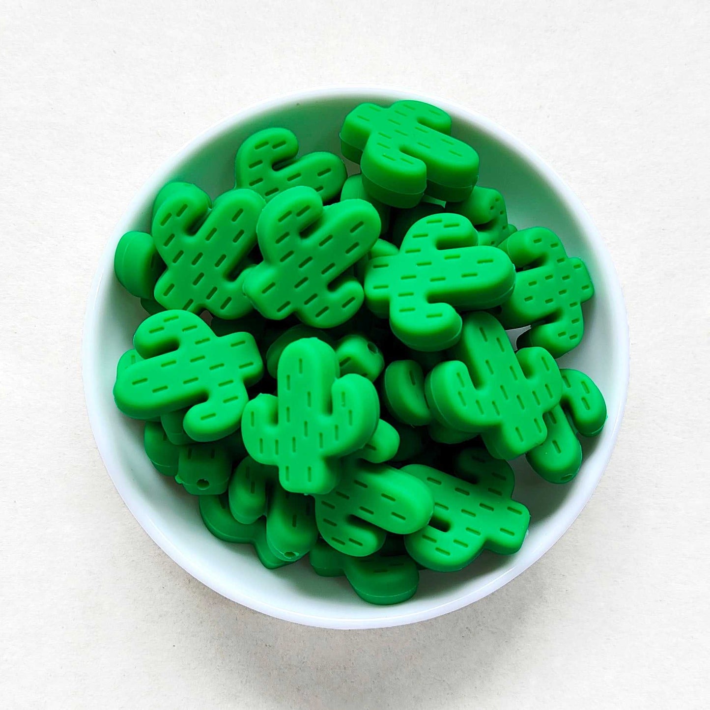 Dark Green - Cactus Silicone Beads - 25*23mm