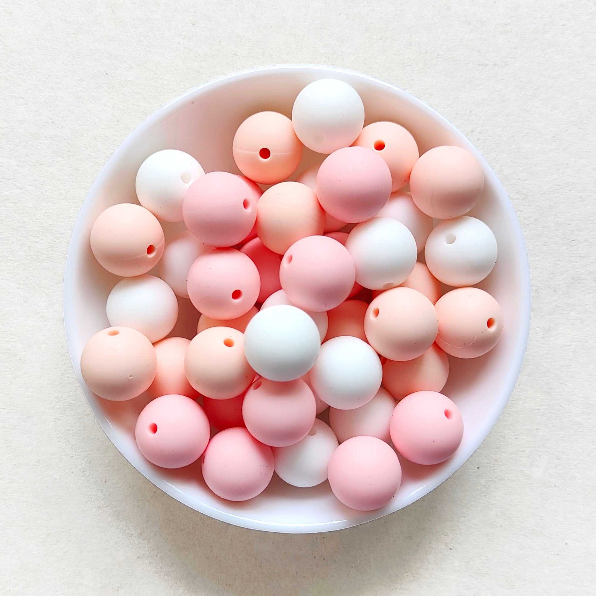 12/15mm Mix 3 Colors Round Silicone Beads