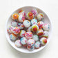 15mm Luminous Boho Flower Silicone Beads - Round