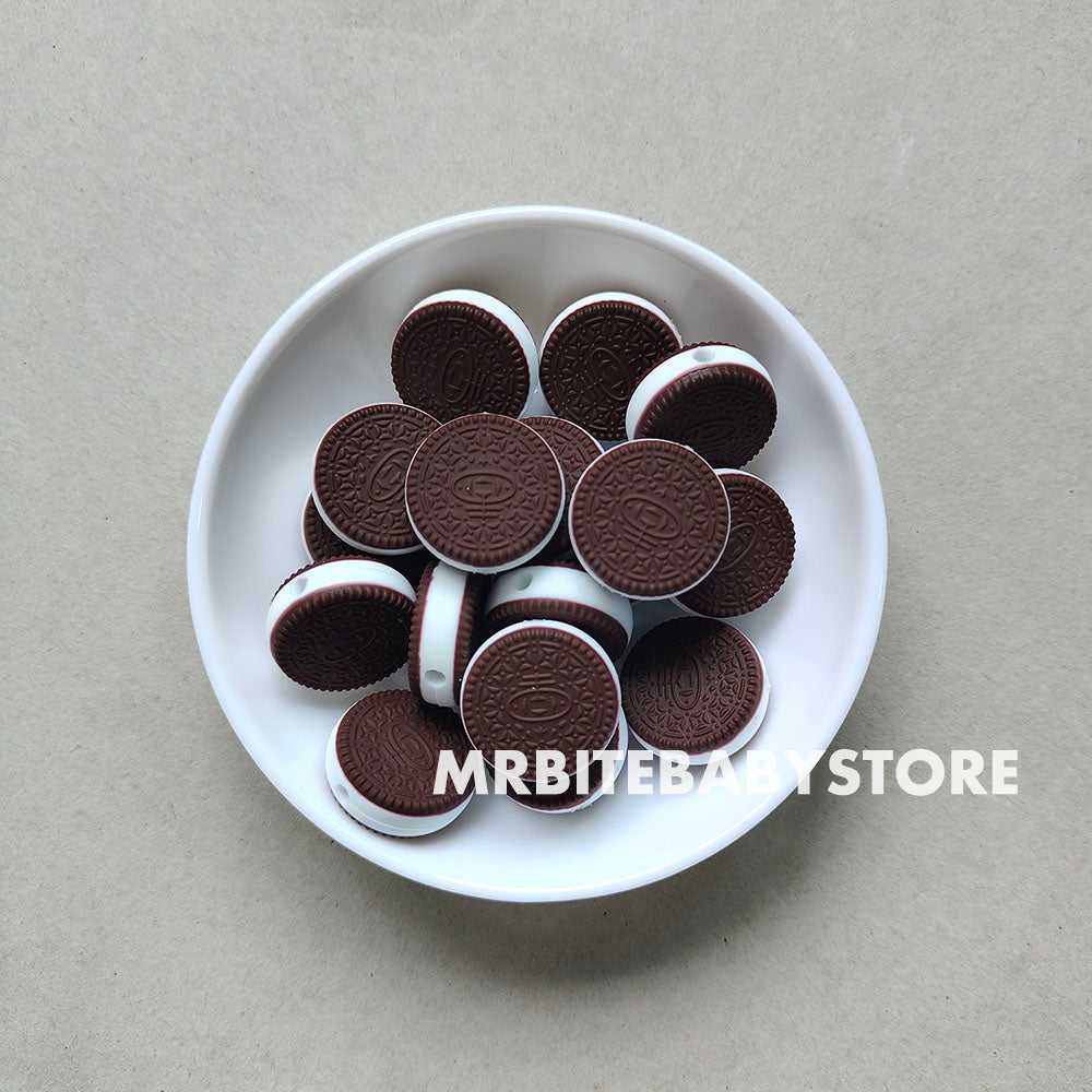 Chocolate Biscuits Silicone Beads