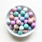 15mm Gritty/Speckle Silicone Beads - Round