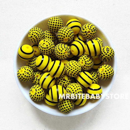 15mm Mix 2 Colors Round Silicone Beads