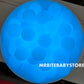 15mm Ocean Blue Glow In The Dark/Luminous Silicone Beads - Round