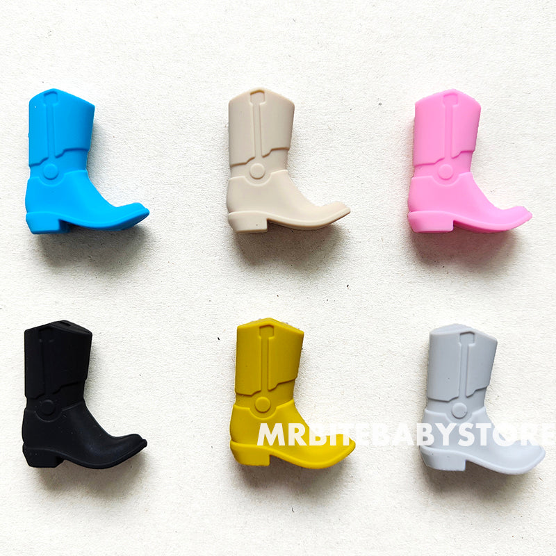 Cowboy Boot Silicone Beads - 14*30*10mm