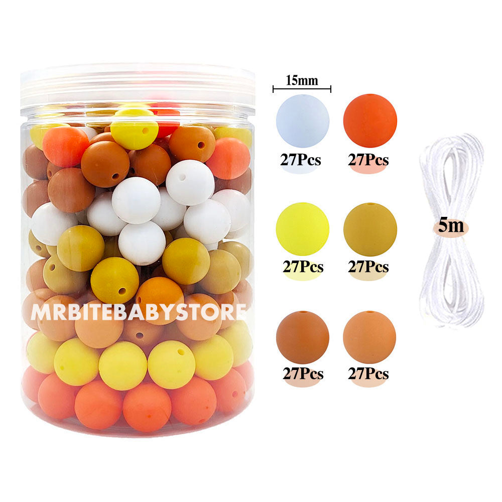 162Pcs Harvest Mixed Silicone Beads Assorted Beads