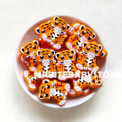 Tiger Silicone Focal Beads 23*29mm