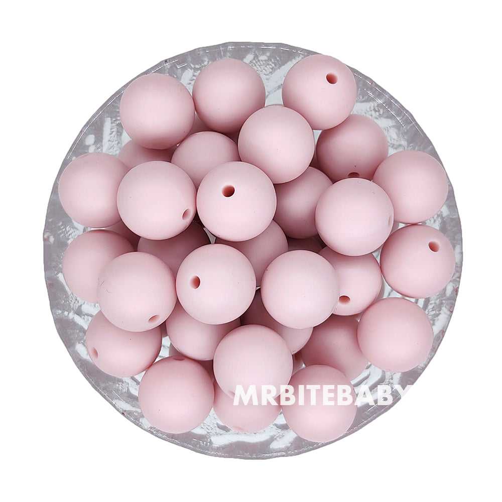12/15mm - Quartz Pink Silicone Beads - Round