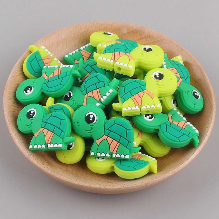 New - Turtle Silicone Beads - 25*35mm