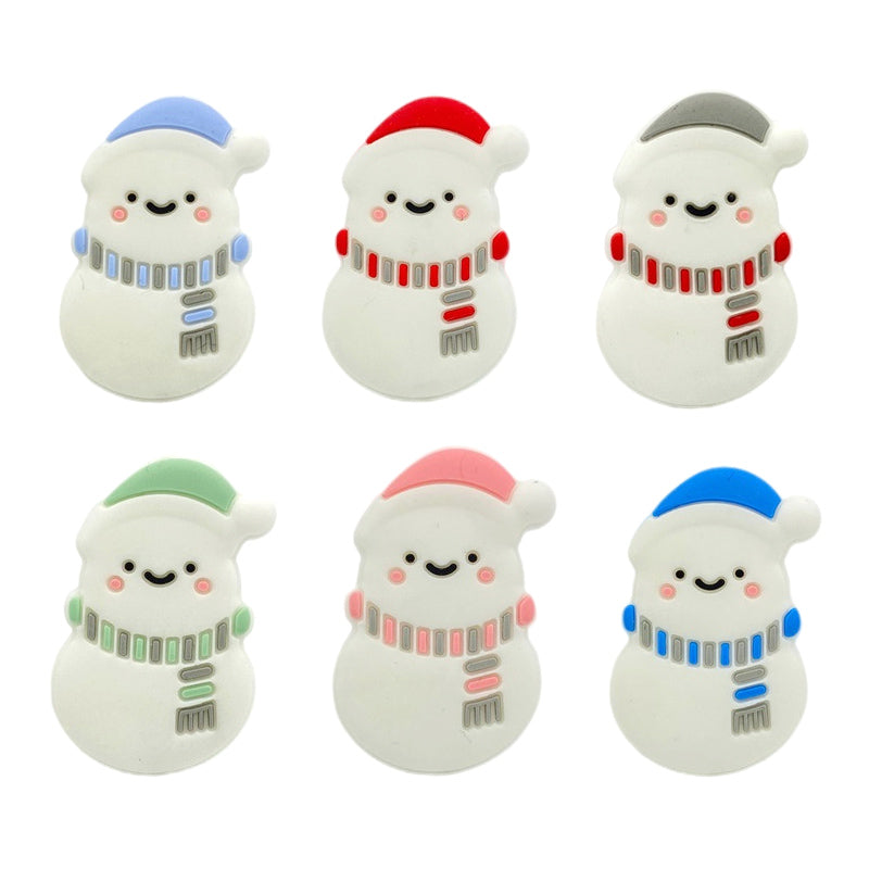 Snowman Silicone Beads - 35*22 mm