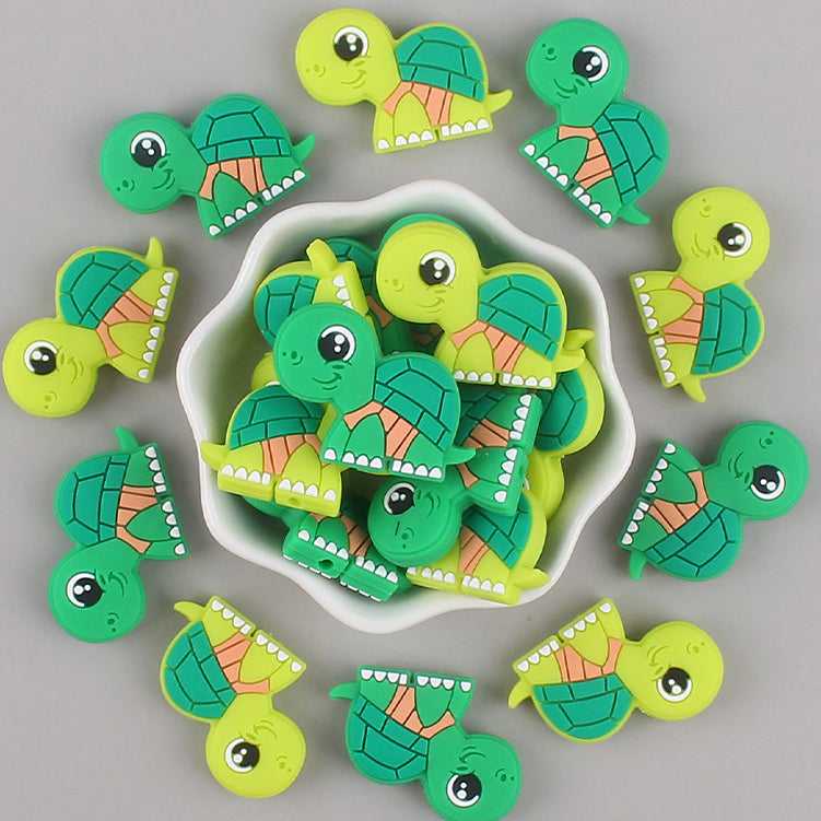 New - Turtle Silicone Beads - 25*35mm