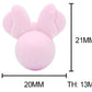 Bowknot Mouse Head Silicone Beads - 21*20mm