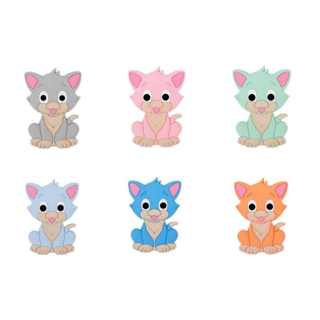 Cat Silicone Beads - 29.5*22mm