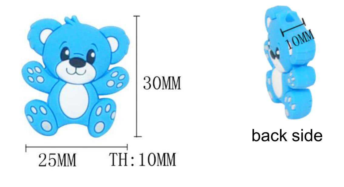 Bear Silicone Beads - 30*25mm