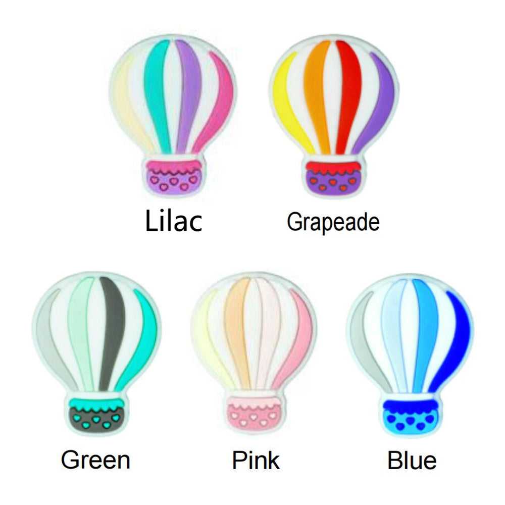 Hot Air Balloon Silicone Beads - 28*22mm