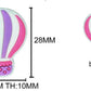 Hot Air Balloon Silicone Beads - 28*22mm