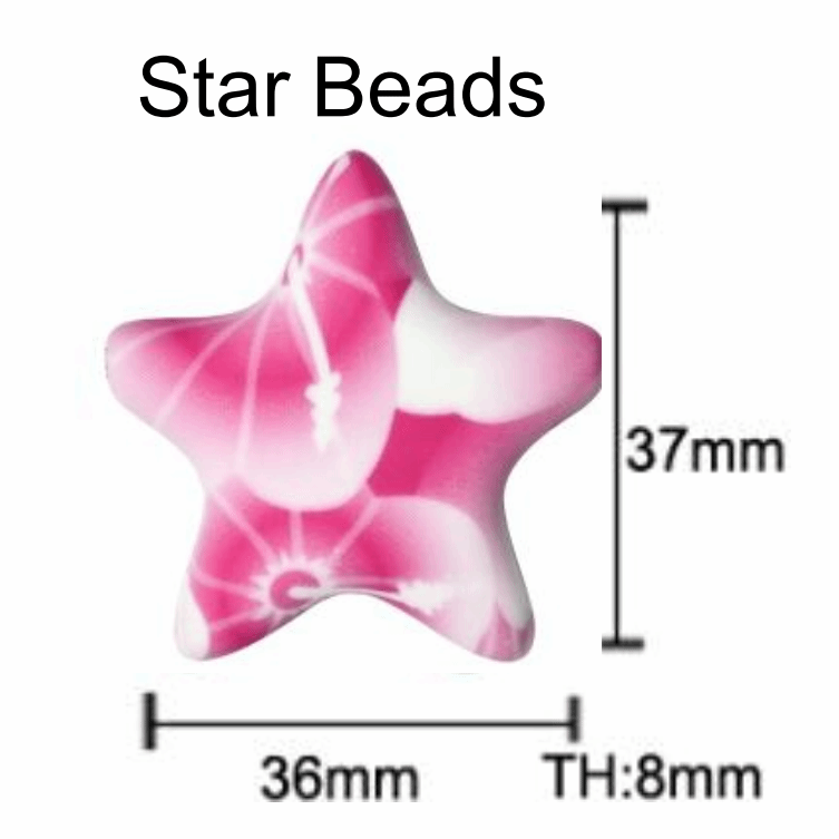 Sakura Silicone Beads - Star/Lentil/Round/Hexagon/Heart/Bowknot