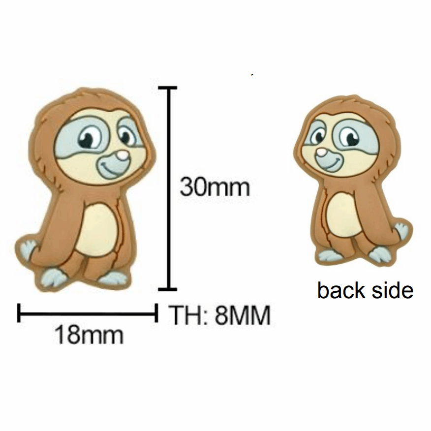 Sloth Silicone Beads - 30*18mm