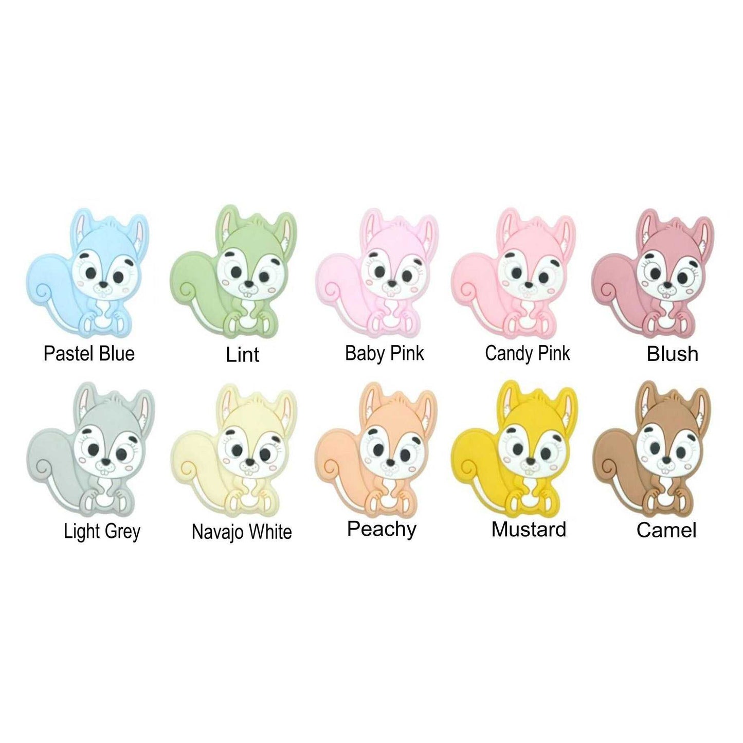 Squirrel Silicone Beads - 31*29mm
