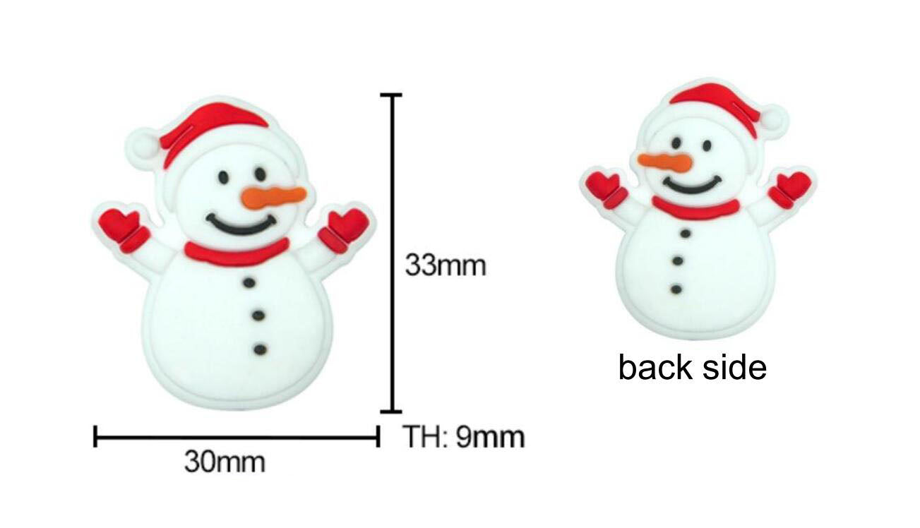 Snowman Silicone Beads - 33*30mm
