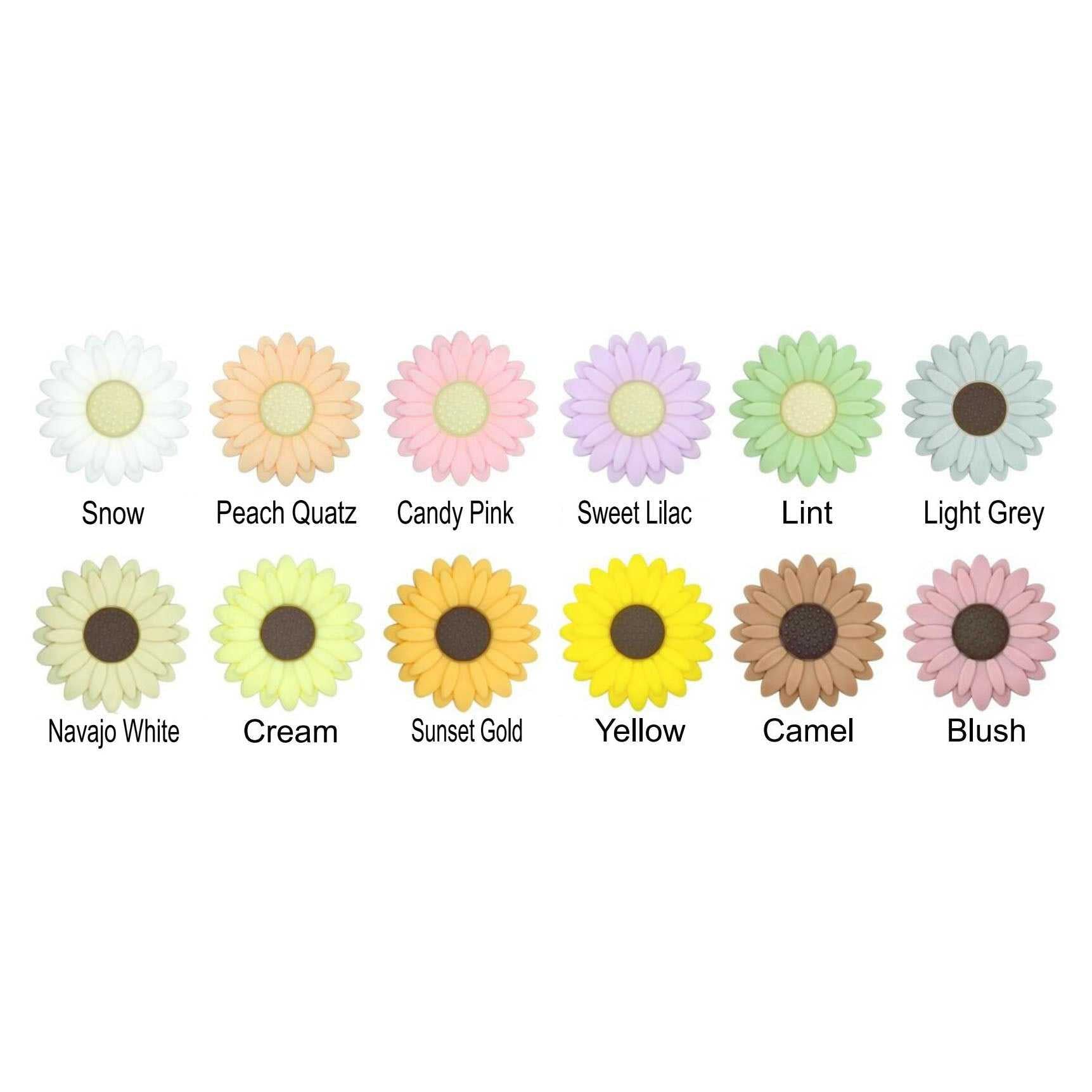 Daisy/Sunflower Silicone Beads - 20/30mm