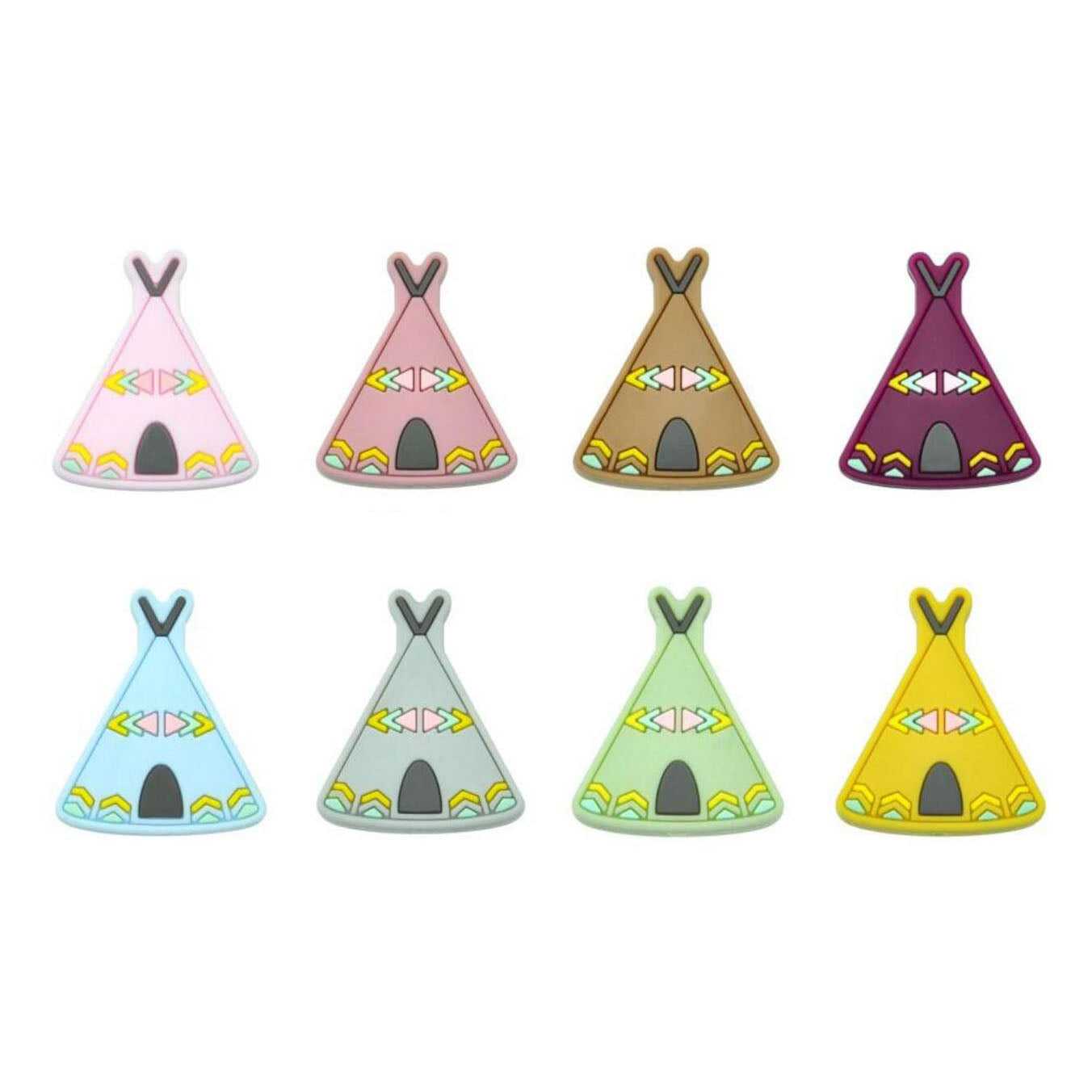 Indian Tent/Tepee/Tipi Silicone Beads - 30*25mm