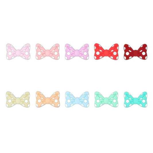 Bowknot Silicone Beads - 19*29mm