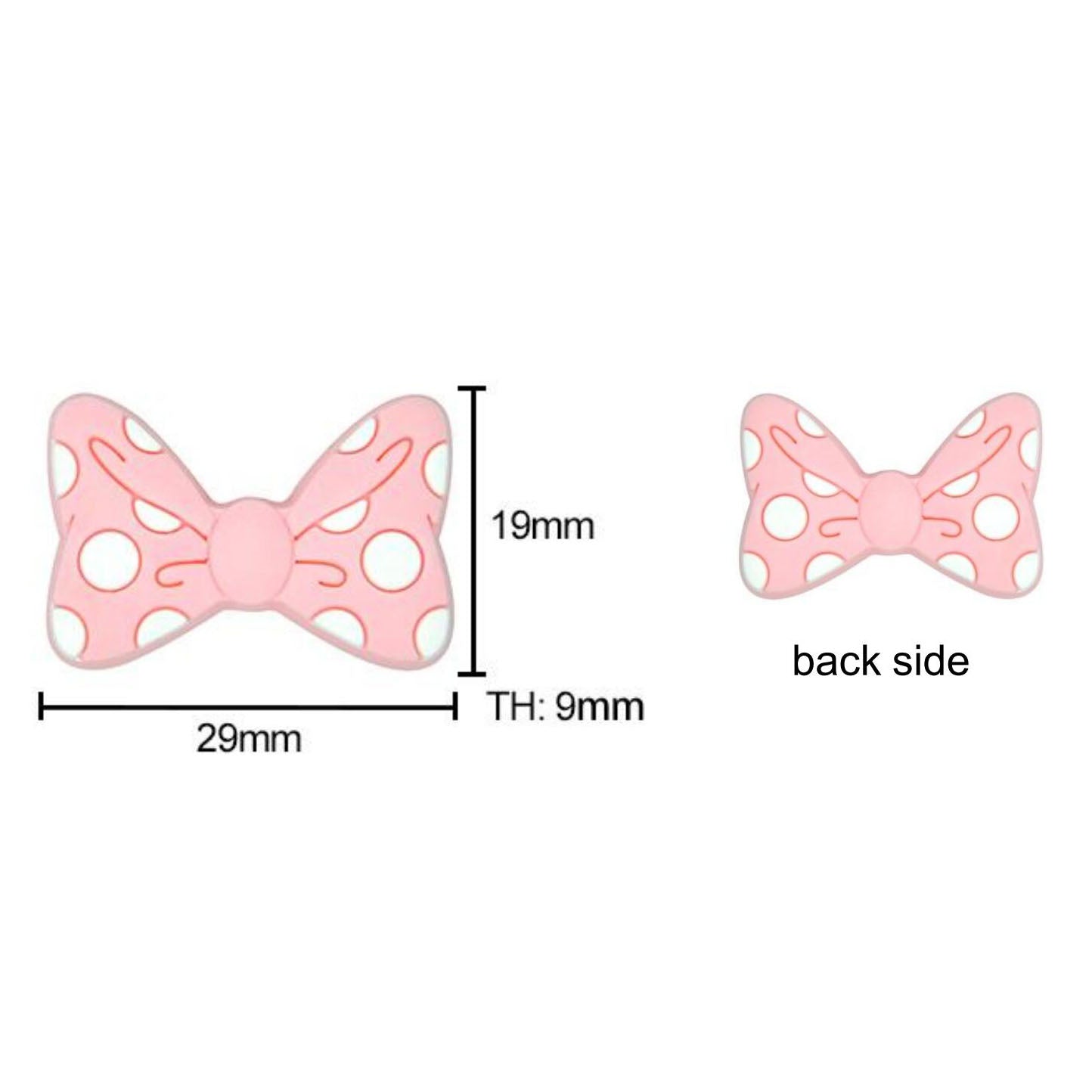 Bowknot Silicone Beads - 19*29mm