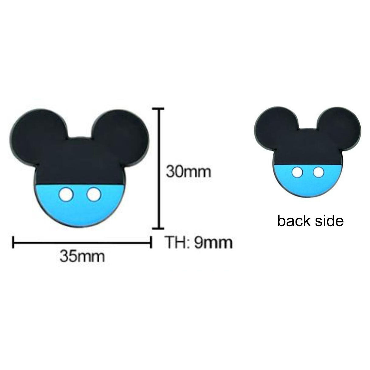 Mouse Head Silicone Beads - 30*35mm