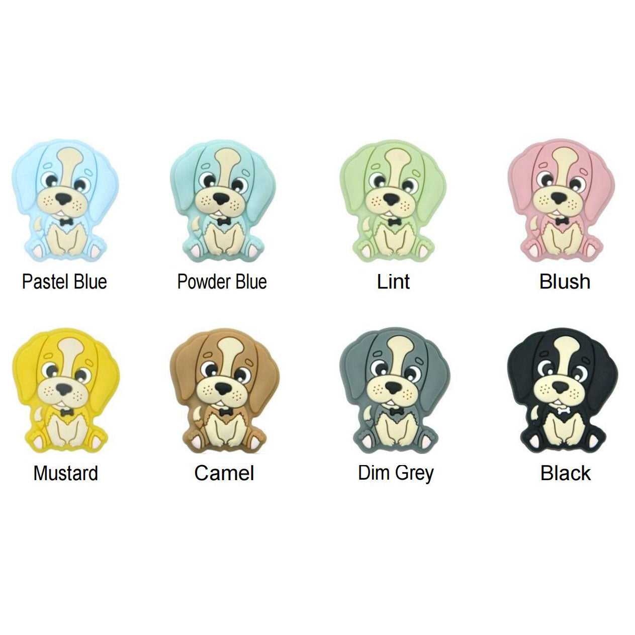 Dog Silicone Beads - 29*24mm