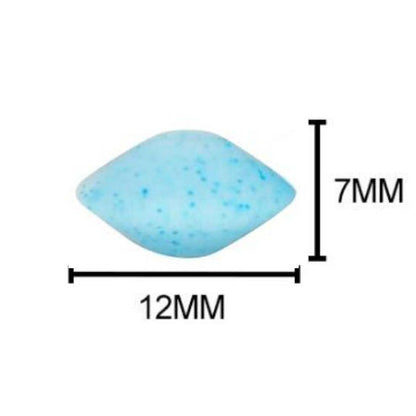 Lentil Glitter Silicone Beads - 12*7mm