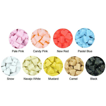 Small Heart Glitter Silicone Beads - 14*13mm