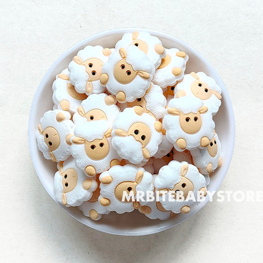 Sheep Silicone Beads - 25*24mm