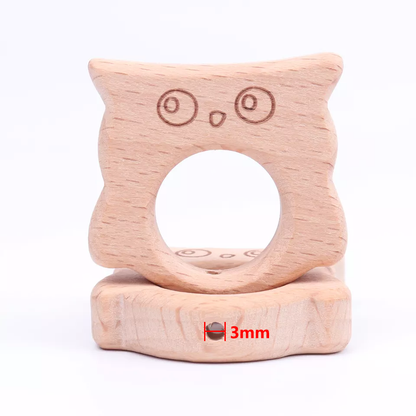 18 Design Mini Animal Wood Beads
