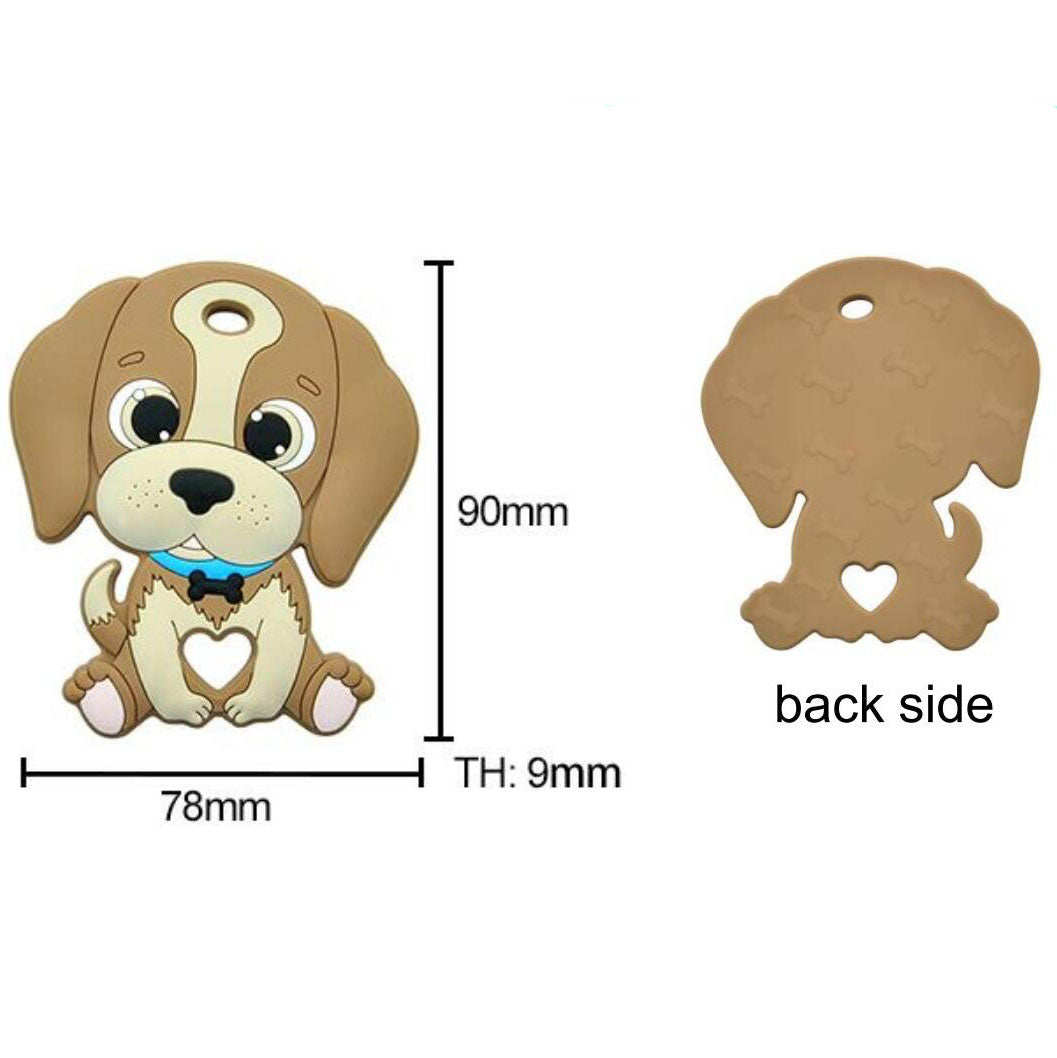 Dog Siliocne Teether Pendant