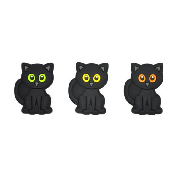 Black Cat Silicone Beads - 26*20mm