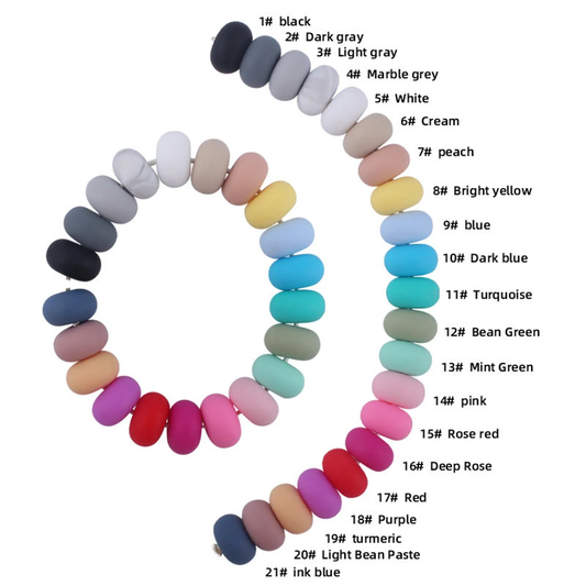 Abacus Silicone Beads 8*15mm