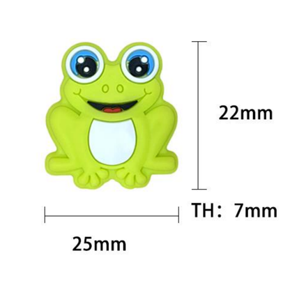 Frog Silicone Beads 22*25mm