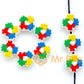 Autism Awareness Focal Beads Puzzle Silicone Beads 22.5mm