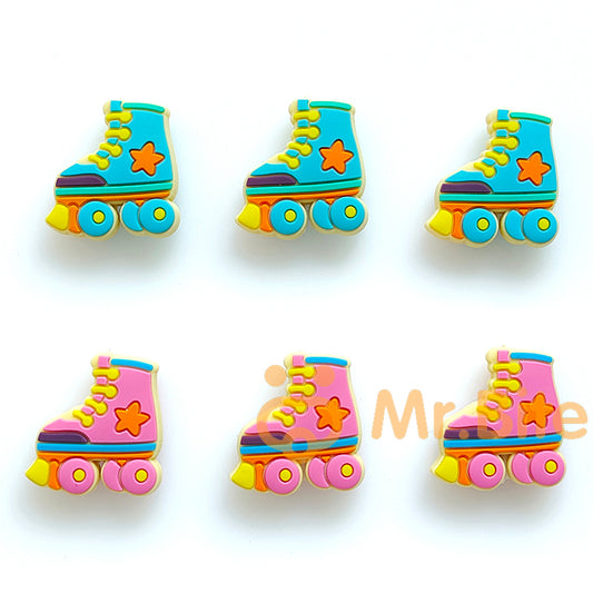 5-50Pcs Roller Skates Focal Silicone Beads - 29*27*8mm