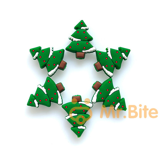 Christmas Tree Focal Silicone Beads - 34*21*8mm