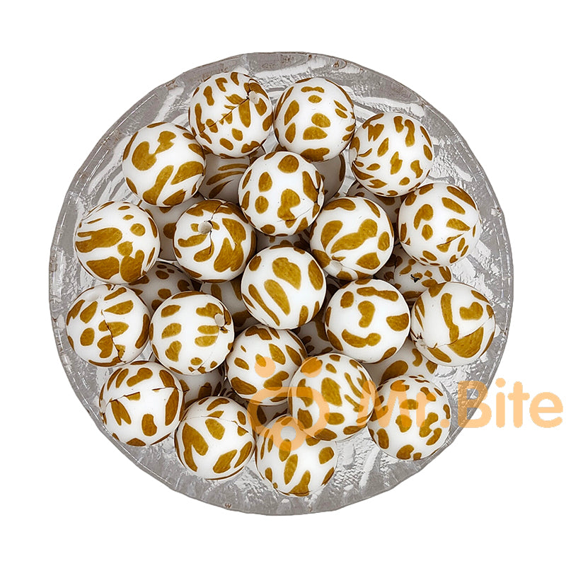 15mm Mango Cow Silicone Beads - Round