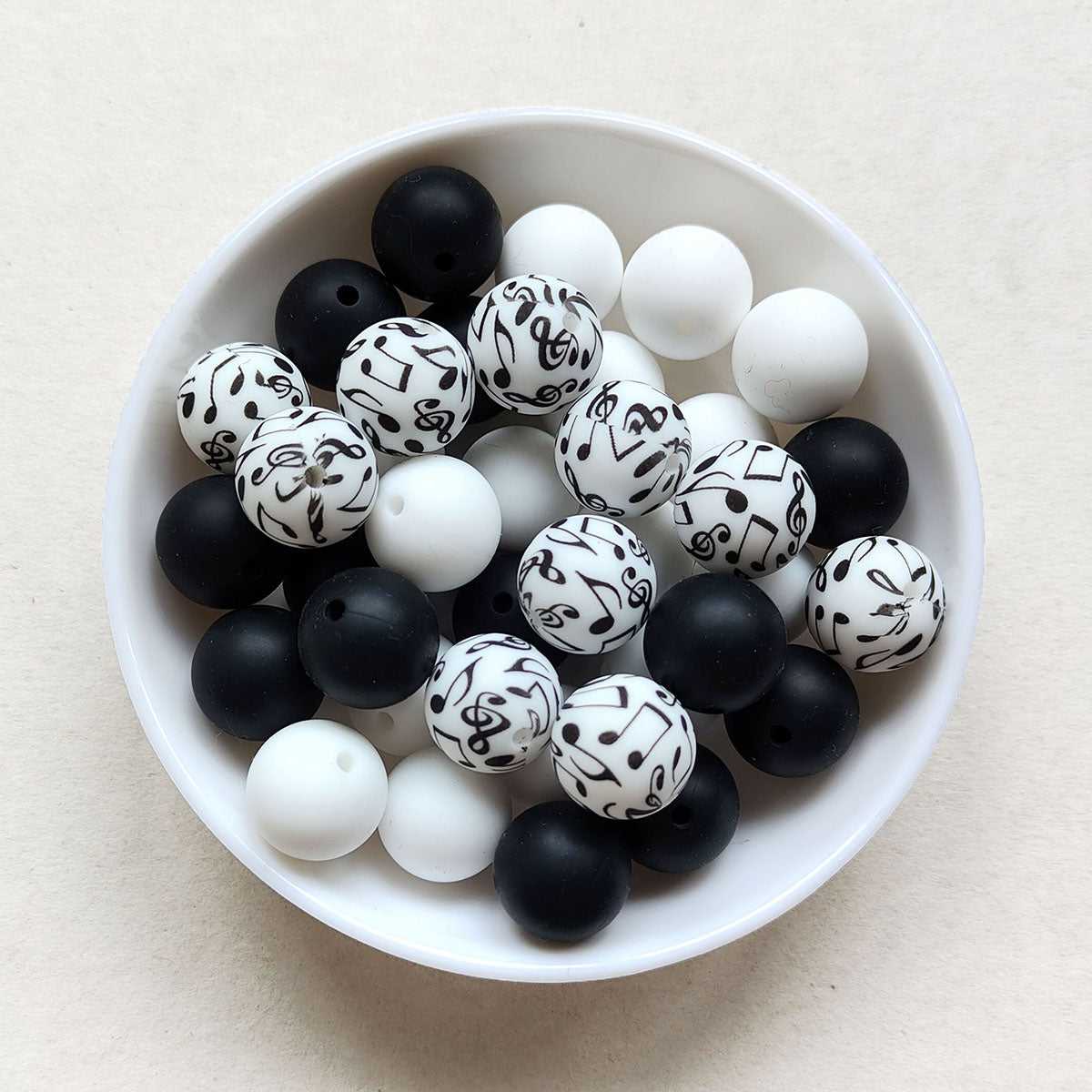 12/15mm Assorted Round Silicone Beads