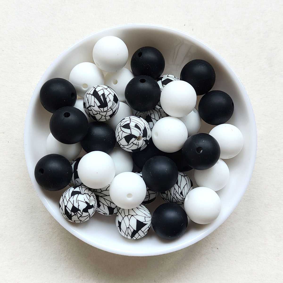 12/15mm Assorted Round Silicone Beads